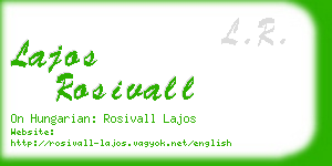 lajos rosivall business card